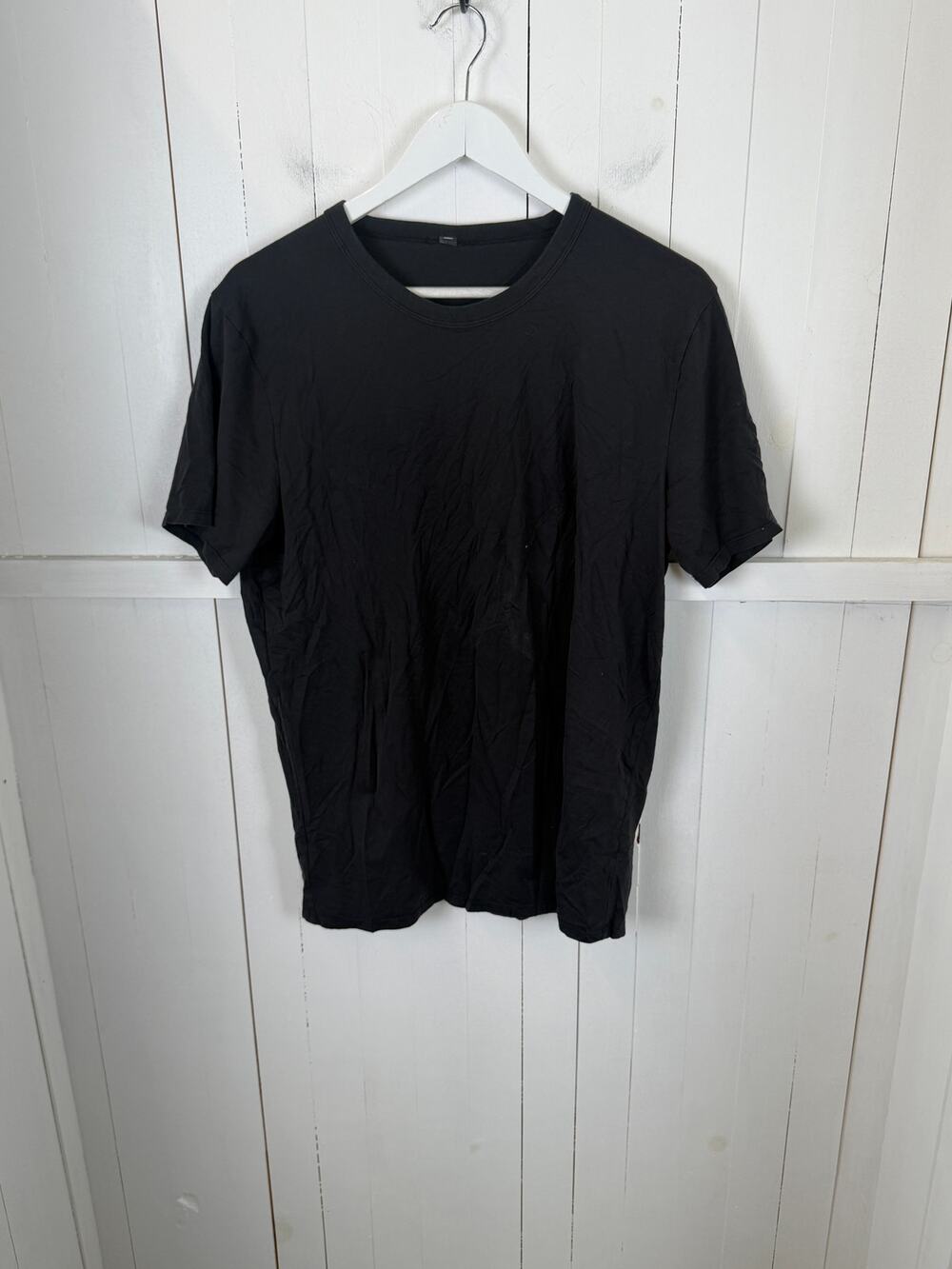 Lululemon Men's Black T-Shirt Size M Polyester Excellent